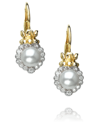 Vahan Pearl and Diamond Earrings 42746DWP